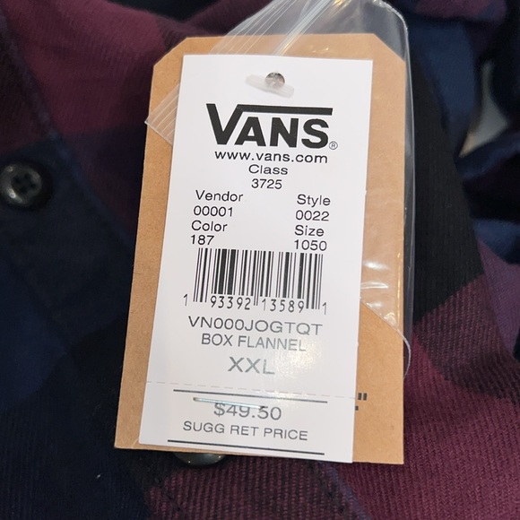 NWT MENS VANS BOX FLANNEL SHIRT SIZE XXL - Picture 11 of 11